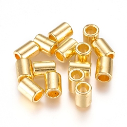 Golden Tibetan Style Alloy Beads, Column, Cadmium Free & Nickel Free & Lead Free, Golden, 8x6mm, Hole: 3.5~4mm