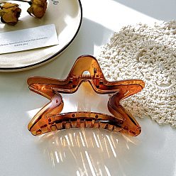 Шоколадный Заколки для волос в форме когтей из ацетата целлюлозы, аксессуары для волос для женщин и девочек, звезда, цвет шоколада, 1 мм