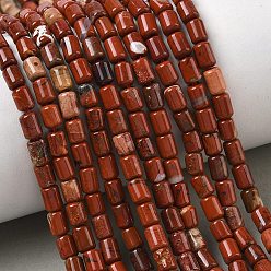 Красный Камень Натуральные красные яшмы бусы пряди, колонка, 5.5~6.5x4.5 мм, отверстие : 1.2 мм, около 69 шт / нитка, 14.96~15.16'' (38~38.5 см)