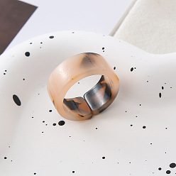 Персиковый Слойка Цветные акриловые регулируемые открытые манжеты для женщин, розовые, внутренний диаметр: регулируемый