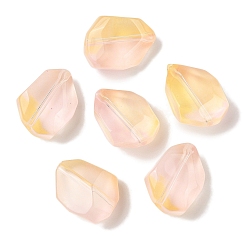 Фора Прозрачная аэрозольная краска стеклянные шарики, граненые, самородки, оранжевые, 16.5x12.5x8.5 мм, отверстие : 1.2 мм