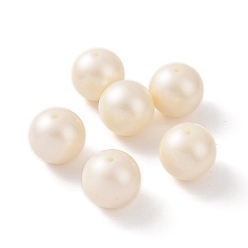 Beige ABS Plastic Imitation Pearl Beads, Round, Beige, 25x24.5mm, Hole: 2.6mm, about 163pcs/500g