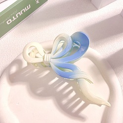 Васильковый Пластиковые зажимы когтя волос, два тона, бабочка, васильковый, 110x70 мм