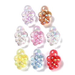 Mixed Color Transparent Acrylic Beads, Grape, Mixed Color, 33x22x17mm, Hole: 2mm