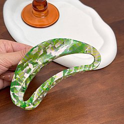 Зеленый лайм Заколки для волос в форме когтей из ацетата целлюлозы, аксессуары для волос для женщин и девочек, банан, зеленый лайм, 2 мм