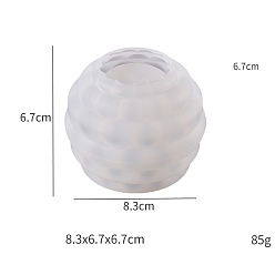 White DIY Silicone Storage Bowl Molds, Resin Casting Molds, Clay Craft Mold Tools, White, 67x83mm