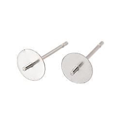 Платина 304 Выводы серьги из нержавеющей стали шпилька, платина, 14x6 мм