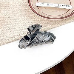 Черный Полосатая тема акриловые заколки-коготь для волос, чёрные, 82 мм