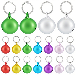 (52) Непрозрачная лаванда 24шт. латунные подвесные украшения в виде колокольчика, разноцветные, 24.5 мм