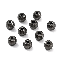 Античное Серебро 316 бусины из хирургической нержавеющей стали, баррель, античное серебро, 7x6 мм, отверстие : 2 мм