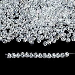 (DP160) Crystal Luster Миюки 3.4мм капельные бусины, японский бисер, прозрачные цвета lustered, (dp160) кристальный блеск, 3.4x3 мм, отверстие : 0.65 мм, Около 8100 шт / 450 г