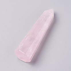 Розовый Кварц Бусы из розового кварца, нет отверстий / незавершенного, пуля, лечебные камни, палочка для медитативной терапии, уравновешивающая энергию рейки, 59~61x16~17 мм