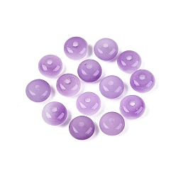 Medium Orchidee Backfarbe, Imitation von Jade, Glasperlen, Rondell, Medium Orchidee, 7.5~8.5x4~5 mm, Bohrung: 1.5~1.8 mm, ca. 2500 Stk. / 1000 g