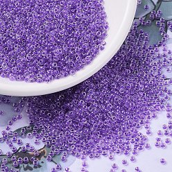 (RR231) Sparkling Purple Lined Crystal MIYUKI Round Rocailles Beads, Japanese Seed Beads, (RR231) Sparkling Purple Lined Crystal, 11/0, 2x1.3mm, Hole: 0.8mm, about 1100pcs/bottle, 10g/bottle