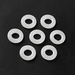 Белый Стеклянные кольца, имитация нефрита, круглые кольца, белые, 16x4 мм, внутренний диаметр: 7.8 мм