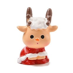 Other Animal Рождественские скульптуры из смолы витрина украшения, для домашнего офисного стола, лось, 32.5x23x22 мм