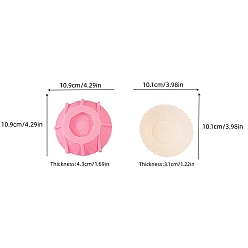 Цветок Лоток для хранения своими руками, пищевая силиконовая форма, формы для литья смолы, для уф-смолы, изготовление изделий из эпоксидной смолы, ярко-розовый, цветок, 109x43 мм