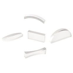 Mixed Color 5Pcs 5 Style  Acrylic Physics Optical Lens, Lab Supplies, Mixed Color, 1pc/style