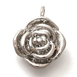 Нержавеющая Сталь Цвет Антикоррозийные 304 подвески из нержавеющей стали, цветочный шарм, цвет нержавеющей стали, 18.5x14.5x6 мм, отверстие : 2 мм