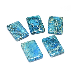 Blue Natural Regalite/Imperial Jasper/Sea Sediment Jasper Big Pendants, Dyed, Rectangle, Blue