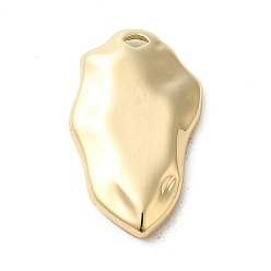Real 18K Gold Plated Brass Pendants, Cadmium Free & Nickel Free & Lead Free, Irregular Shape, Real 18K Gold Plated, 25x15x3mm, Hole: 1.7x2mm