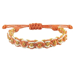 Оранжевый Регулируемые браслеты из плетеного воскового шнура для мужчин и женщин, оранжевые, периметр: 6-1/4~11-3/4 дюйм (16~30 см)