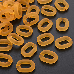Sandy Brown Transparent Acrylic Linking Rings, Quick Link Connectors, Frosted, Oval, Sandy Brown, 19.5x15x5mm, Inner Diameter: 6x11
mm