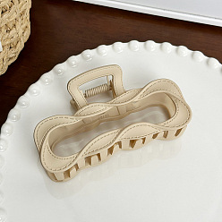 Бежевый Заколки для волос из пластика, аксессуары для волос для женщин и девочек, бежевые, 97x55x39 мм