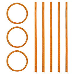 Золотой 2 пакеты алюминиевая проволока каркасная проволока, круглая гибкая спиральная проволока, металлическая нить для изготовления украшений, золотые, 8 мм, о 310мм / шт, 4 шт / пакет