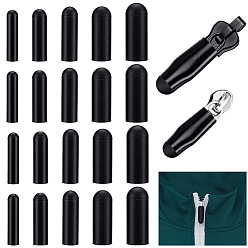 Black 25Pcs 5 Styles Rubber End Caps, Tip Covers, Screw Protectors for Screw Bolt Pipe, Black, 29~31.5x6.5~12.5mm, Hole: 4~10mm, 5pcs/style