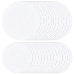 Белый 100 шт. 2 стили листы пергаментной бумаги, устойчивой к маслу, для кухонных принадлежностей для выпечки, плоско-круглые, белые, 153~200x0.1 мм, 50 шт / комплект