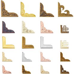 Platin & golden Buch Scrapbooking Alben Ordner Eisen-Box Taschen Schutzecken, Platin & golden, 29x29x7 mm, 120 Stück / Karton