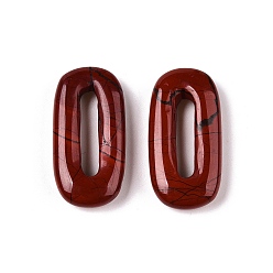 Красный Камень Натуральный красный яшма овальные подвески, подвески овальные, 30x15~16x5~6 мм, отверстие : 17.5~19.5x3.5~4.5 мм