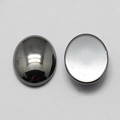 Non-magnetic Hematite Non-magnetic Synthetic Hematite Cabochons, Oval, 25x18x6mm