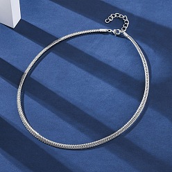 Нержавеющая Сталь Цвет 304 из нержавеющей стали цепи ожерелья, с латунной фурнитурой , цвет нержавеющей стали, 16.73 дюйм (42.5 см)