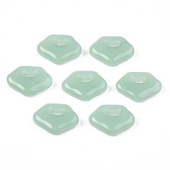 Medium Aquamarine Transparent Spray Painted Glass Pendants, Lock, Medium Aquamarine, 11x15.5x4.5mm, Hole: 1.6x5mm