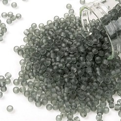 (9F) Transparent Frost Light Gray Круглые бусины toho, японский бисер, (9 f) прозрачный иней светло-серый, 8/0, 3 мм, отверстие : 1 мм, Около 10000 шт / фунт
