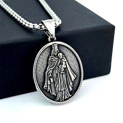 Нержавеющая Сталь Цвет Кулон с изображением Марии из греческой мифологии, украшение из нержавеющей стали, модное украшение с изображением Марии.