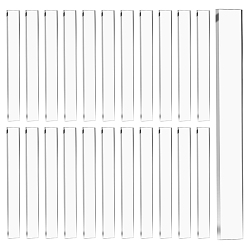 Clear 200Pcs Transparent Acrylic Sheets, Rectangle, Clear, 50x6.5x1mm