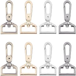 Couleur Mélangete Fermoirs pivotants en alliage, accessoires de remplacement de sac, couleur mixte, 56x33x8mm, Trou: 11x25.5mm, 8 pcs / boîte