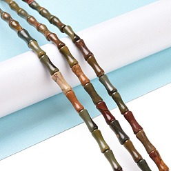 Picasso Jasper Natural Picasso Stone/Picasso Jasper Beads Strands, Bamboo Stick, 12x5mm, Hole: 0.5mm, about 34pcs/strand, 15.94''(40.5cm)