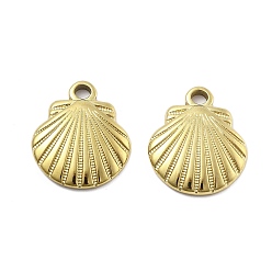 Shell Shape 304 подвески из нержавеющей стали, ионное покрытие (ip), морские животные, формы раковины, 18.5x15.5x3.5 мм, отверстие : 2 мм
