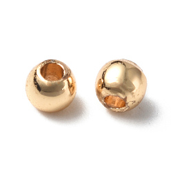 Real 14K Gold Plated Rack Plating Brass Beads, Long-Lasting Plated, Round, Real 14K Gold Plated, 2mm, Hole: 0.8mm