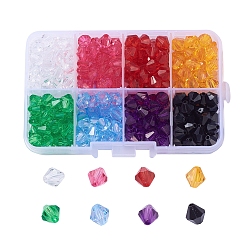 (52) Непрозрачная лаванда Прозрачные акриловые бусины, двухконусные, граненые, разноцветные, 8x7.5 мм, отверстие : 2 мм, 360 шт / коробка