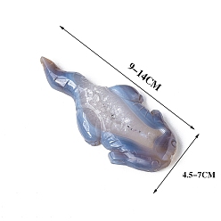 Fish Резные фигурки исцеления из натуральной агатовой жеоды, Украшения из камня с энергией Рейки, рыба, 140x70 мм
