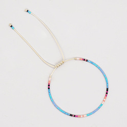 (52) Непрозрачная лаванда Богемный стиль стеклянные бусины плетеные браслеты для женщин, разноцветные