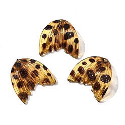 Fish Прозрачные акриловые подвески, рисунок для леопарда, рыбий хвост, 26.5x25.5x8.5 мм, отверстие : 2 мм