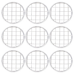 Нержавеющая Сталь Цвет 24шт 304 крышки из нержавеющей стали для стеклянной вазы для посадки растений, крышки цветочных лягушек, крышка банки каменщика, опустошить, цвет нержавеющей стали, 68x1.5 мм