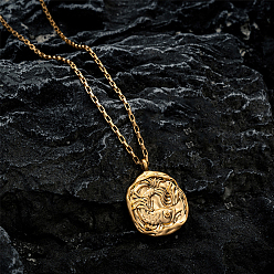 Рыбы Колье-цепочка из нержавеющей стали, Ожерелье с подвеской в виде созвездия из нержавеющей стали для женщин, Рыбы, 17-3/4 дюйм (45 см)