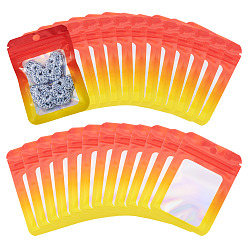 Светло-коричневый 60шт. прямоугольные блестящие голографические пластиковые пакеты с застежкой-молнией, многоразовые упаковочные пакеты, мешок с самоуплотнением, загар, 9.9x6.8x0.15 см, односторонняя толщина: 2.5 мил(0.065мм)